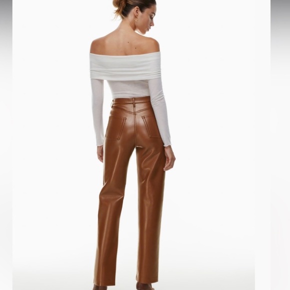Wilfred The Melina Vegan Leather Pant in Cognac - Picture 2 of 7